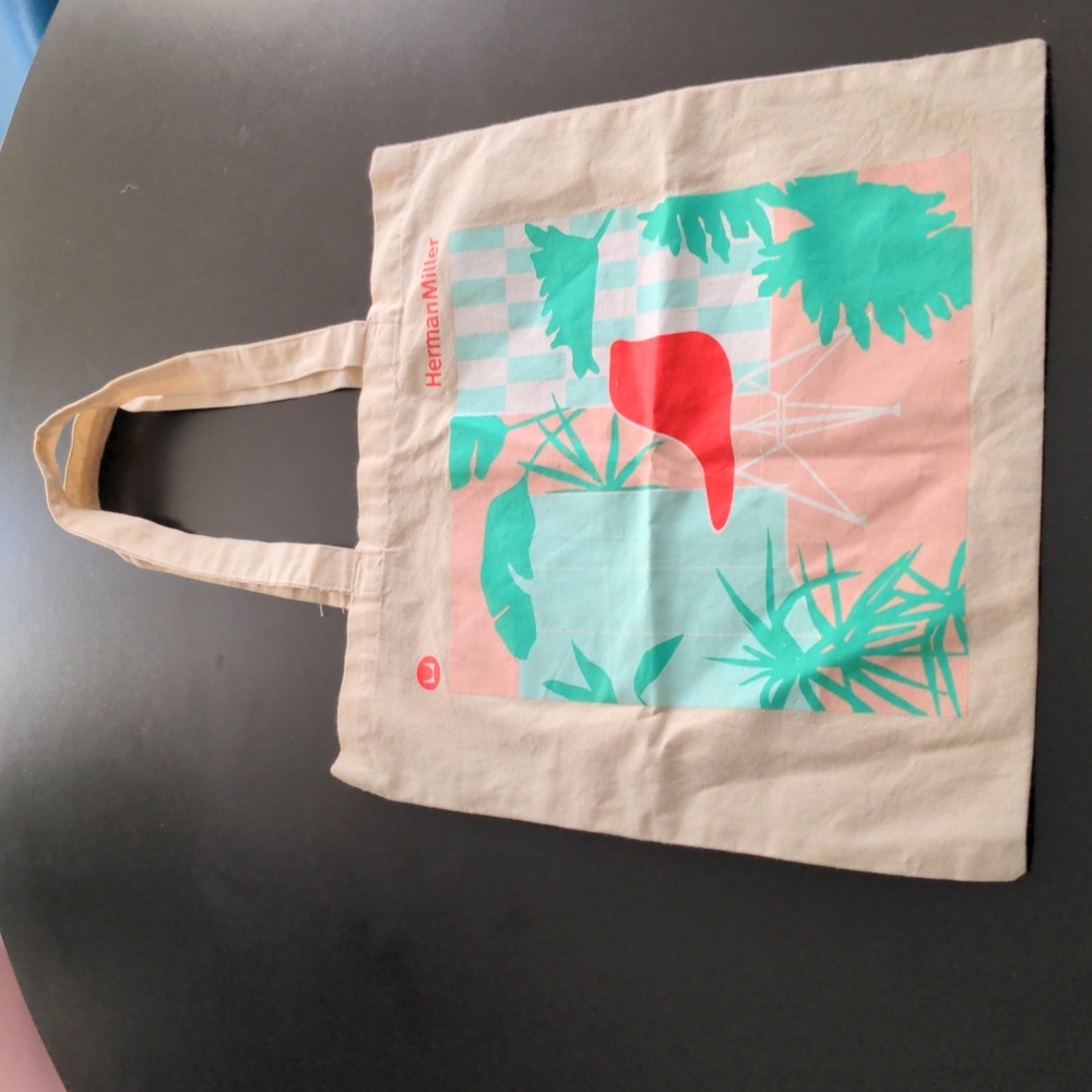 Eames canvas tote bag, 14"W x 15.5"H